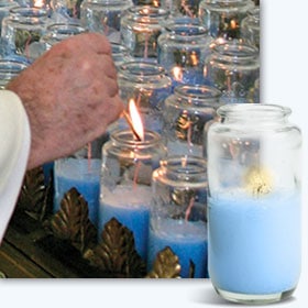 Votive Candle at the National Shrine of Our Lady of the Snows